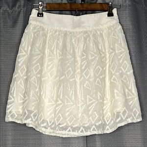free people cream lace XS mini skirt
